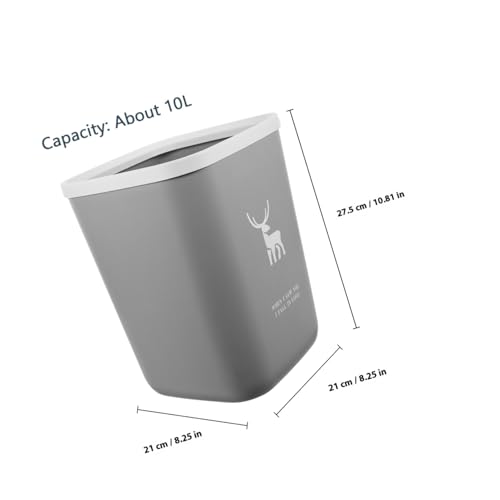 DECORNIJIA Grauer Mülleimer ohne Deckel mit Pressring Praktischer Abfallbehälter für Schlafzimmer Badezimmer Wohnzimmer und Büro Langlebiger Leicht zu Reinigen Vielseitig Einsetzbar DECORNIJIA Grauer Mülleimer ohne Deckel mit Pressring Praktischer Abfallbehälter für Schlafzimmer Badezimmer Wohnzimmer und Büro Langlebiger Leicht zu Reinigen Vielseitig Einsetzbar von DECORNIJIA