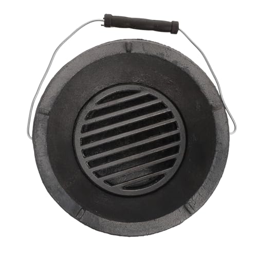 DECORNIJIA Gusseisen Holzkohlegrill Tragbar Kompakt Leichter Bbq Grill für Camping Garten Vielseitig Grillen Kochen Skewers Langlebig Robust von DECORNIJIA