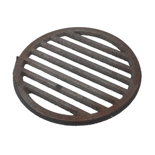 DECORNIJIA Gusseiserner Runder Grillrost Gleichmäßige Hitzeverteilung Ersatzteil für Outdoor Feuerstelle Kohleplatte für Camping und Garten Bbq Zubehör von DECORNIJIA