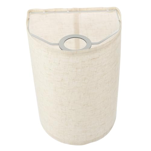 DECORNIJIA Halbrunder Leinen Lampenschirm Ersatz Dekorativer Halbrunder Lampenschirm für Tischlampe und Stehlampe Langsam Einfach zu Montieren für Wohnzimmer und Schlafzimmer von DECORNIJIA