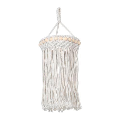 DECORNIJIA Handgefertigter Makramee Lampenschirm mit Fransen Handgewebte Deckenlampe für Wohnzimmer Skandinavischer Stil Gemütliche Boho Hängelampe für Wohn und Geschäftsräume DECORNIJIA Handgefertigter Makramee Lampenschirm mit Fransen Handgewebte Deckenlampe für Wohnzimmer Skandinavischer Stil Gemütliche Boho Hängelampe für Wohn und Geschäftsräume von DECORNIJIA