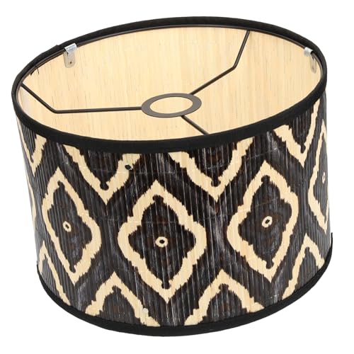 DECORNIJIA Handgewebter Pendelleuchte Lampenschirm Vintage Hängelampe Wohn und Schlafzimmer Dekor Boho Stil Natürlicher Lampenschirm für Esszimmer Küche Flur von DECORNIJIA