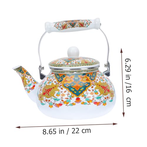 DECORNIJIA Haushalts emaille Wasserkessel Dickwandiger Retro teekessel für Gasherd Induktionsherd und Elektroherd Geeignet Hitzebeständig mit Komfortablem Griff für Tee und Wassererwärmung DECORNIJIA Haushalts emaille Wasserkessel Dickwandiger Retro teekessel für Gasherd Induktionsherd und Elektroherd Geeignet Hitzebeständig mit Komfortablem Griff für Tee und Wassererwärmung von DECORNIJIA