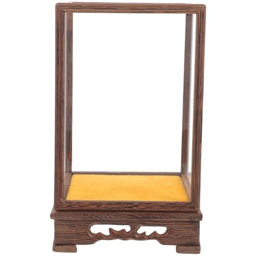 DECORNIJIA Holz Vitrine Staubschutz Sammlerbox Transparent für Figuren Antik Kunsthandwerk Display Box Schutzgehäuse von DECORNIJIA