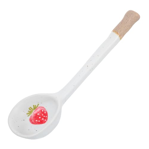 DECORNIJIA Japanischer Keramiklöffel Erdbeerfarben Langer Griff Leichter Suppenlöffel für Kaffee Tee Desserts Vielseitiger Esslöffel Küchenbesteck DECORNIJIA Japanischer Keramiklöffel Erdbeerfarben Langer Griff Leichter Suppenlöffel für Kaffee Tee Desserts Vielseitiger Esslöffel Küchenbesteck von DECORNIJIA