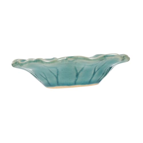 DECORNIJIA Keramik Ätherische Öl Schale Aromatherapie Tablett Spa Ölflaschen Untersetzer Stabile Glatte Oberfläche für Zuhause Schönheitssalon Badezimmer Bpa Frei Blauer Aromaschälchen Tray von DECORNIJIA