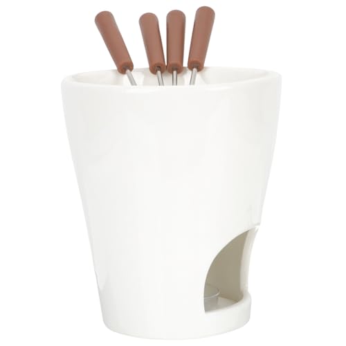 DECORNIJIA Keramik Fondue Multifunktionaler Käsewärmer und Schokoladenschmelztopf für Butter Schokolade Hitzebeständig Leicht zu Reinigen für Fondue liebhaber DECORNIJIA Keramik Fondue Multifunktionaler Käsewärmer und Schokoladenschmelztopf für Butter Schokolade Hitzebeständig Leicht zu Reinigen für Fondue liebhaber von DECORNIJIA