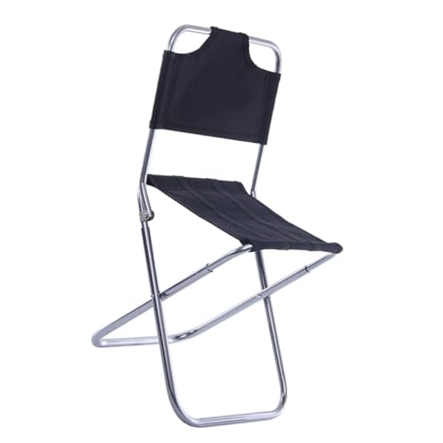 DECORNIJIA Klappbarer Angelstuhl mit Rückenlehne aus Aluminiumlegierung Tragbarer Outdoor Campingstuhl Faltbarer Gartensessel für Angeln Reisen Garten und Sportveranstaltungen von DECORNIJIA