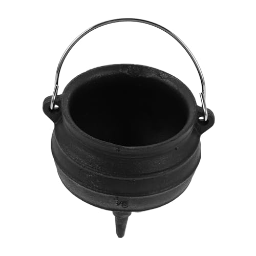 DECORNIJIA Kleiner Gusseisen-Kessel mit Griff Vielseitiger Wachsbrenner und Räuchergefäß für Smudging Aromatherapie Ritualkerzen Dekorativer DREI-beiniger Eisen-Topf für Zuhause und DECORNIJIA Kleiner Gusseisen-Kessel mit Griff Vielseitiger Wachsbrenner und Räuchergefäß für Smudging Aromatherapie Ritualkerzen Dekorativer DREI-beiniger Eisen-Topf für Zuhause und von DECORNIJIA