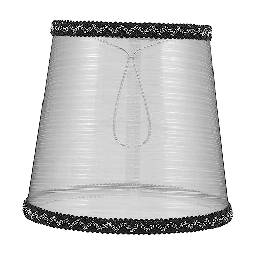 DECORNIJIA Kleiner Transparenter Lampenschirm aus Robustem Stoff für Deckenleuchte und Wandleuchte Schützender Eleganter Lampenschirm für Clip Kronleuchter und Tischleuchten von DECORNIJIA