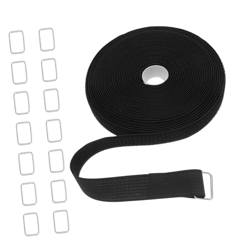 DECORNIJIA Klettband Kabelbinder mit Schnalle Wiederverwendbare Selbstklebende Kabelstraps Schwarz Multizweck Kabel Organizer für Kabelmanagement von DECORNIJIA