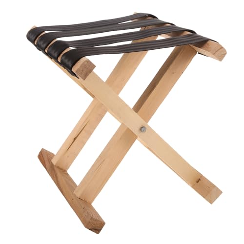 DECORNIJIA Kompakter Faltbarer Holz Fischstuhl Tragbarer Kleiner Angelhocker Leichter Klapphocker für Camping Garten Outdoor Picknick und Reise von DECORNIJIA