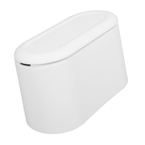 DECORNIJIA Kompakter Tischabfalleimer mit Klappdeckel Robuster Mülleimer für Schreibtisch und Büro Praktischer Desktop Abfallbehälter und Aufbewahrungsbox Platzsparend und Vielseitig von DECORNIJIA