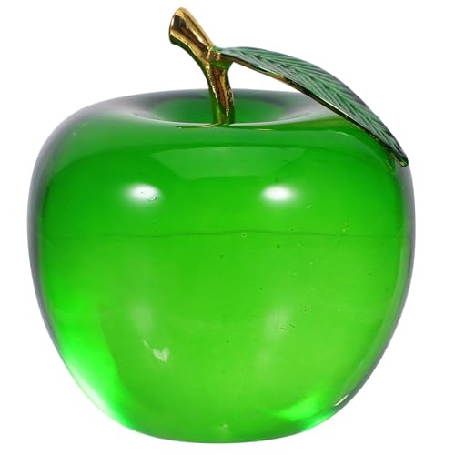 DECORNIJIA Kristallapfel Dekoration Kleine Glasfigur Lebensnahe Frucht Skulptur Sammlerobjekt für Weihnachtsdeko Büro von DECORNIJIA