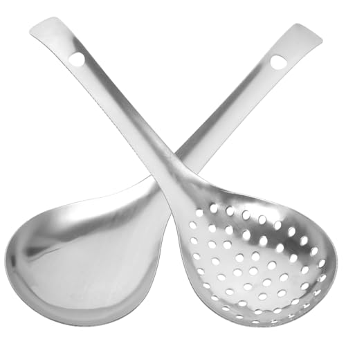 DECORNIJIA Küchenhelfer Teiliges Multifunktionslöffel mit Sieblöffel Spülmaschinenfest Kratzfeste Oberfläche zum Mischen und Servieren Robust und Langlebig für Profi und Hobbyköche von DECORNIJIA