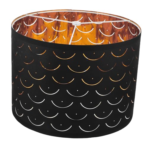 DECORNIJIA Lampenschirm Tischlampe Halbkreis aus Hochwertigem Stoff und Metall Langlebige Lichtabdeckung für Wohn und Schlafzimmer Praktische Ersatzlampe mit Elegantem Design Schwarz von DECORNIJIA