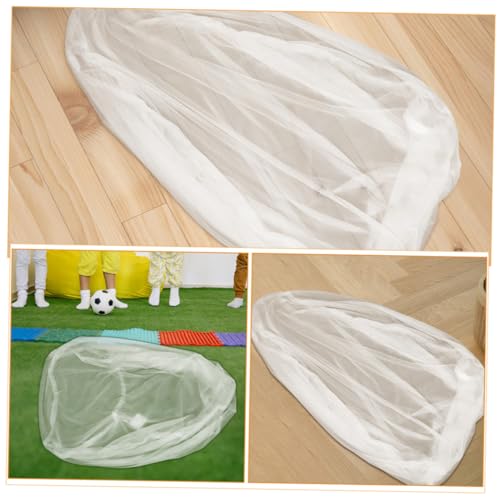 DECORNIJIA Lazy Sofa Innenbezug Weiß Atmungsaktiver Mesh-bezug ohne Füllung Abnehmbarer Bean Bag Husse Leicht zu Reinigen Ersatz für Bodensofa und Tatami Sitzsack Vielseitig für Wohnzimmer von DECORNIJIA