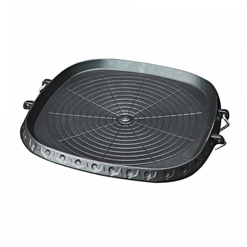 DECORNIJIA Leichte Kompakte Outdoor Barbecue Grillplatte aus Antihaftbeschichtete Brat und Backpfanne mit Ölablauflöchern für Gasgrill und Camping Einfache Reinigung und Schonende Nutzung von DECORNIJIA