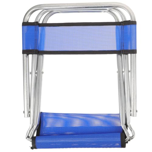 DECORNIJIA Leichter Klappbarer Campingstuhl mit Metallgestell und Mesh Tragbarer Outdoor hocker für Angeln Picknick Wandern Faltbarer Sitz mit Hoher Belastbarkeit für Zufällige Farbe von DECORNIJIA