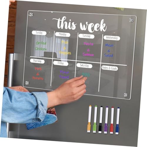 DECORNIJIA Magnetische Transparente Planungs To do liste Tafel Abwischbares Dry Erase Board mit Whiteboard stiften Magnetischer Küchen Kühlschrank organizer Wiederverwendbares Schreibbrett DECORNIJIA Magnetische Transparente Planungs To do liste Tafel Abwischbares Dry Erase Board mit Whiteboard stiften Magnetischer Küchen Kühlschrank organizer Wiederverwendbares Schreibbrett von DECORNIJIA
