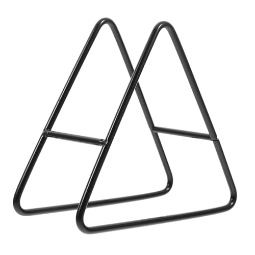 DECORNIJIA Mehrzweck eisen Untersetzer Halter Dreieckig Schwarz Stabiles Organizer Regal für Runde und Eckige Becherpads Küchen Tischdekoration von DECORNIJIA