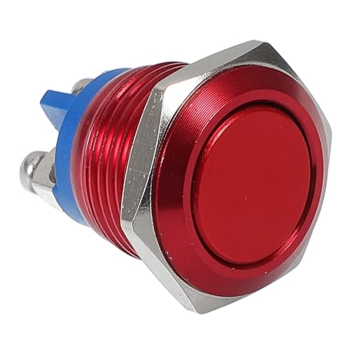 DECORNIJIA Metall Druckknopfschalter Selbstzurückstellend Roter Taster Industrieboot Auto Langlebig Vielseitig Kompatibel DECORNIJIA Metall Druckknopfschalter Selbstzurückstellend Roter Taster Industrieboot Auto Langlebig Vielseitig Kompatibel von DECORNIJIA