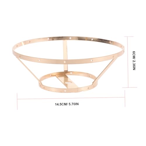 DECORNIJIA Metall drahtgestell Lampenschirmrahmen Doppellagiger Goldfarbener DIY Lampenschirmhalter mit Rostbeständig und Stabil Geeignet für Tischlampen und Deckenleuchten von DECORNIJIA