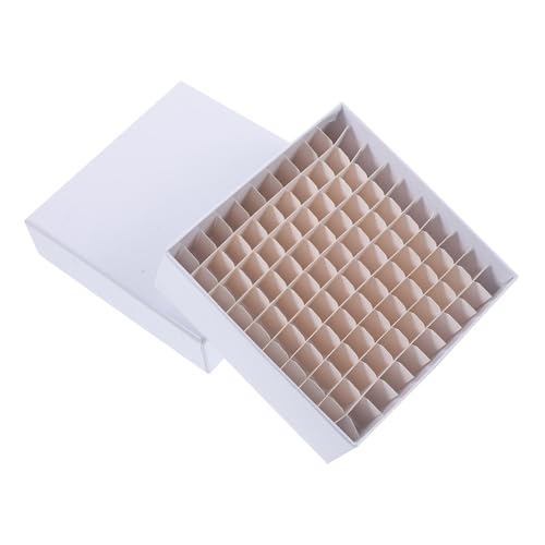 DECORNIJIA Microcentrififugen röhrchen Aufbewahrungsbox Papier Kryo Lagerbox Mehrfachröhrchenhalter für Labor Gefrierfach Stabile Wiederverwendbare Probenkiste von DECORNIJIA