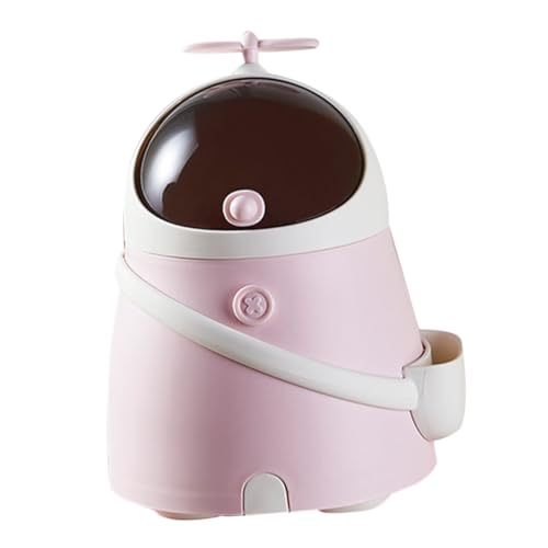 DECORNIJIA Mini Astronaut Mülleimer Kunststoff Tischabfallbehälter Süßer Raumfahrer Abfalleimer für Schreibtisch Schlafzimmer Kinderzimmer Praktisch und Leicht zu Reinigen von DECORNIJIA