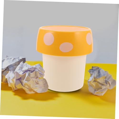 DECORNIJIA Mini Desktop Trash Can Cute Lidless Mushroom Shaped Garbage Bin Large Capacity Tabletop Wastebasket For Home Office Bedroom Practical Fun Open Top Design von DECORNIJIA