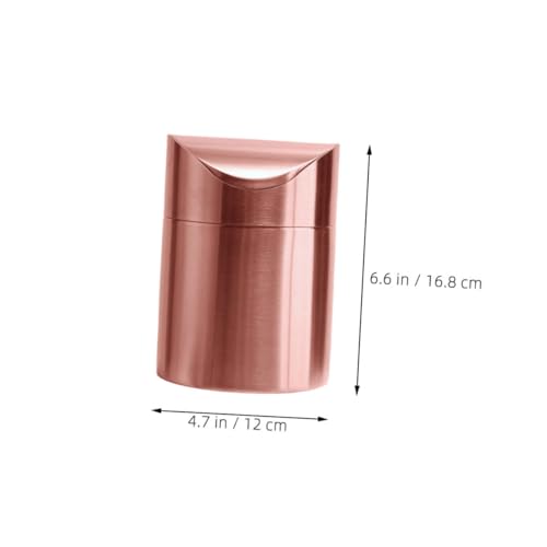 DECORNIJIA Mini Edelstahl Mülleimer mit Deckel Kompakter Goldfarbener Tischabfalleimer für Büro Bad Küche Auto Stilvoller Platzsparender Desktop Wastebasket für Effiziente Abfallentsorgung DECORNIJIA Mini Edelstahl Mülleimer mit Deckel Kompakter Goldfarbener Tischabfalleimer für Büro Bad Küche Auto Stilvoller Platzsparender Desktop Wastebasket für Effiziente Abfallentsorgung von DECORNIJIA