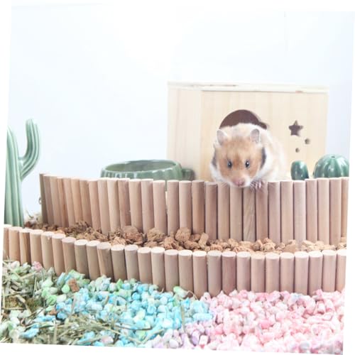 DECORNIJIA Miniatur Holzbrücke Gartenzaun Dekorativ aus Echtem Holz für Mini Landschaften DIY Puppenhaus Mini Garten Kompakt Vielseitig für Miniatur Szenerien und Blumentopfdeko von DECORNIJIA