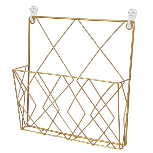 DECORNIJIA Moderner Wand Zeitungsständer aus Stabilem Metall Eleganter Zeitschriftenhalter und Buchhalter zur Wandmontage Platzsparender Organizer für Büro und Zuhause Robuster von DECORNIJIA