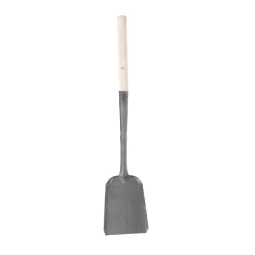 DECORNIJIA Multifunktionale Schaufel mit langem Holzgriff Leichte Kohleschaufel für Kamin Grillkohle Reinigung Praktische Küchenschaufel zum Scooping von Erde und Rückständen Platzsparend von DECORNIJIA