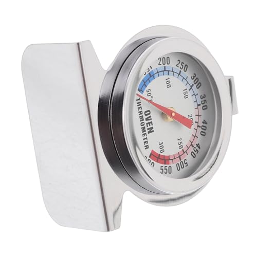 DECORNIJIA Ofenthermometer aus Edelstahl Hitzebeständig Hohe Temperaturen mit Klarem Glaszifferblatt Vielseitig für Backofen Grill und Barbecue Einfache Aufstellung zum Präzisen von DECORNIJIA