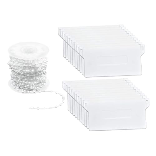 DECORNIJIA Perlenkette Vorhangzubehör mit Gewichtplatten und Kettenverbindern Langlebig Einfach zu Montieren für Vertikale Lamellenjalousien und Fadenvorhänge Geradlinige Ausrichtung von DECORNIJIA