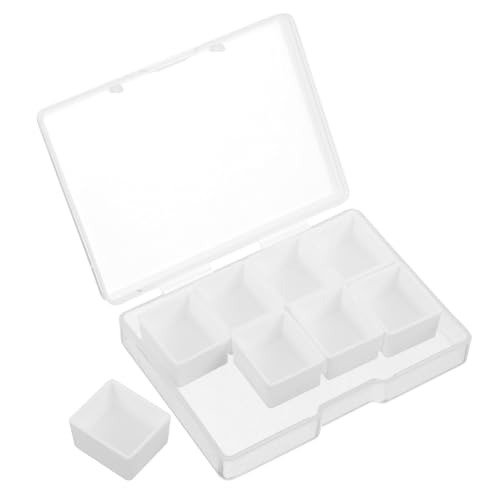 DECORNIJIA Pigment aufbewahrungsbox aus Stabilem PP Kunststoff Transparent mit Fächern für Aquarell Öl Gouachefarben Praktischer Organizer für Farbmischung und Malen von DECORNIJIA