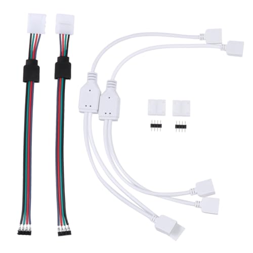 DECORNIJIA Pin LED Strip Connector Teiliges Lötfreies Verbindungskabel für Rgb Lichtleisten Einfache Installation Kompatibel mit Smd LED Streifen Vielseitig für Dekoration und Beleuchtung DECORNIJIA Pin LED Strip Connector Teiliges Lötfreies Verbindungskabel für Rgb Lichtleisten Einfache Installation Kompatibel mit Smd LED Streifen Vielseitig für Dekoration und Beleuchtung von DECORNIJIA