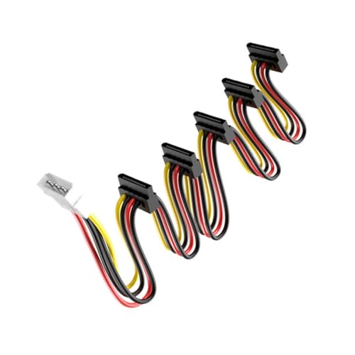DECORNIJIA Pin Pin Stromversorgung Adapterkabel Verteiler Flach Isoliertes Feuerfestes Kabel für SSD Mehrfachversorgung von DECORNIJIA