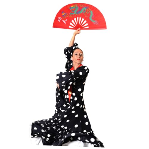 DECORNIJIA Plastik Chinesischer Kungfu Fächer Roter Martial Arts Fan Für Taichi Performance Mit Langlebigem Scharnier Und Dekorativem Design DECORNIJIA Plastik Chinesischer Kungfu Fächer Roter Martial Arts Fan Für Taichi Performance Mit Langlebigem Scharnier Und Dekorativem Design von DECORNIJIA