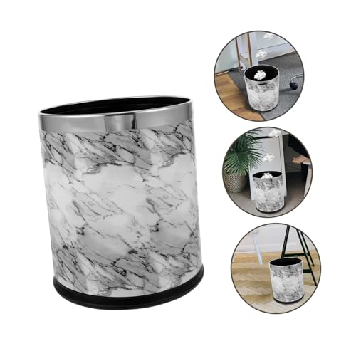 DECORNIJIA Plastik mülleimer mit Marmor optik Stabiler Abfallbehälter für Bad Büro Schlafzimmer Waschbarer Papierkorb für Küchenabfälle und Kleintüten Langlebiger Kunststoff abfalleimer DECORNIJIA Plastik mülleimer mit Marmor optik Stabiler Abfallbehälter für Bad Büro Schlafzimmer Waschbarer Papierkorb für Küchenabfälle und Kleintüten Langlebiger Kunststoff abfalleimer von DECORNIJIA