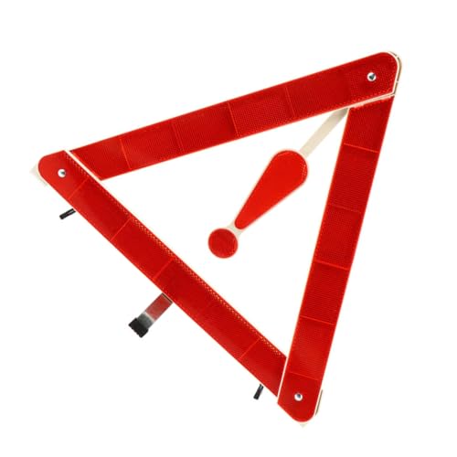 DECORNIJIA Reflektierendes Pannendreieck Auto Warndreieck Faltbar Leichte Kunststoff Warnschild Wetterfest Klappbar für Kfz Pannenhilfe Straßenrand von DECORNIJIA