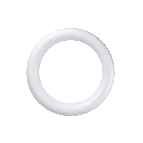 DECORNIJIA Runder Styropor DIY Ring Bastelmaterial für Malunterlage für Kreative Kunstprojekte Hand Auge Koordination Fördernd Vielseitiger Kranzrohling für Individuelle Gestaltung von DECORNIJIA