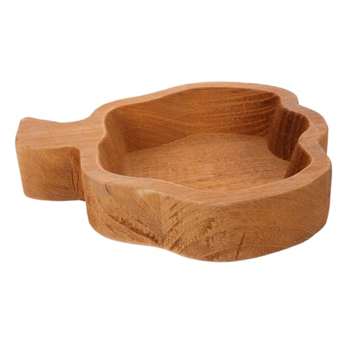 DECORNIJIA Rustikales Holz Serviertablett in Kürbisform Solide Holzteller für Vorspeisen Früchte Nüsse und Desserts Leichtes Tragbares Servierbrett für Herbstfeste Halloween und Thanksgiving von DECORNIJIA