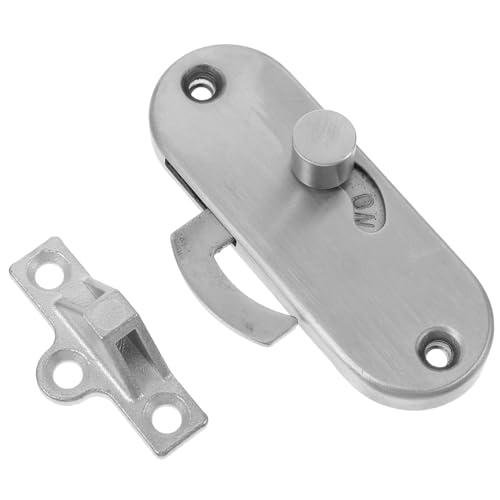 DECORNIJIA Schiebetürschloss Aluminiumlegierung Edelstahl Rechtwinkliger Türriegel Privatsphärenschutz für Scheunentüren Garage Badezimmer Innentüren von DECORNIJIA