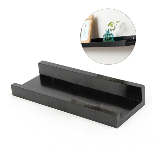 DECORNIJIA Schwebendes Wandregal aus Schwarzem Holz Robuste Konstruktion Einfache Montage Platzsparende Ablage für Wohnzimmer Küche Büro und Schlafzimmer DECORNIJIA Schwebendes Wandregal aus Schwarzem Holz Robuste Konstruktion Einfache Montage Platzsparende Ablage für Wohnzimmer Küche Büro und Schlafzimmer von DECORNIJIA