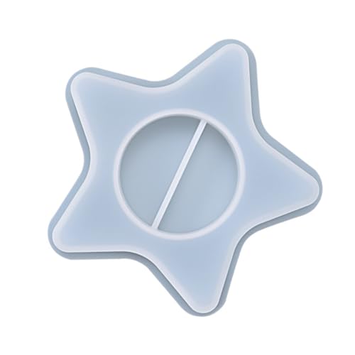 DECORNIJIA Silikonform Kerzenhalter Gießform Fünfzackiger Stern DIY Desktop Craft Mold Epoxidharz Silikon Gießform für Kerzenständer Heimdekoration Leicht Entformbar Kompakt Praktisch von DECORNIJIA