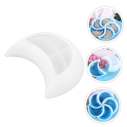 DECORNIJIA Silikonform Mondform für DIY Gießen Elastisches Reißfestes Silikon mit Glatter Oberfläche Mondförmiges Tablett zum Basteln und Aufbewahren Vielseitig für Harz Seife Kunsthandwerk von DECORNIJIA