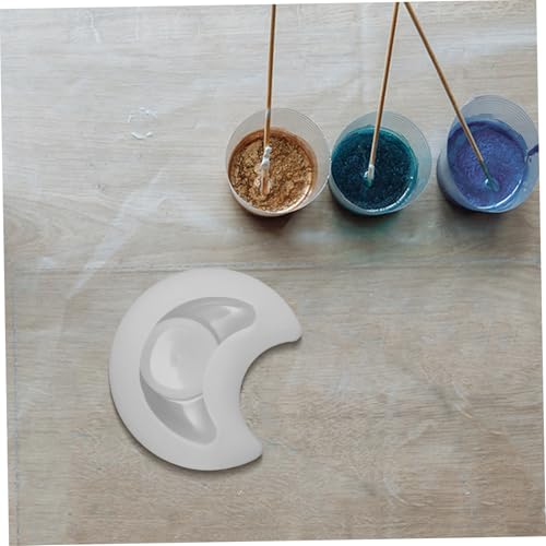 DECORNIJIA Silikonform Mondkerzenhalter DIY Gießform Flexible Wiederverwendbare Silikonform für Kleine Dekorative Kerzen Seifenschalen und Bastelideen Kreativ Gestaltbar für Tischdekoration von DECORNIJIA