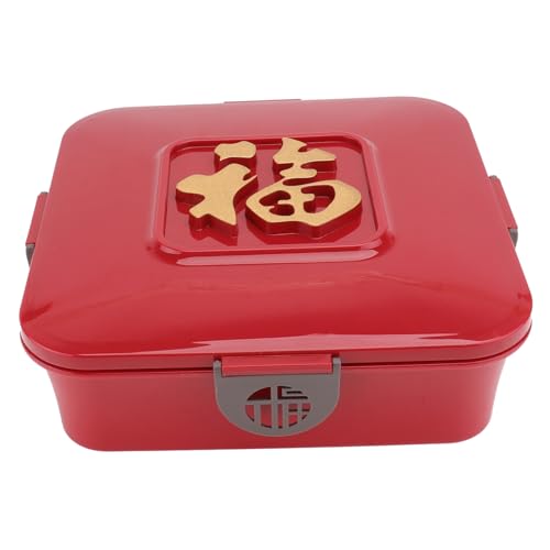 DECORNIJIA Snackbox mit Deckel Mehrfachfach Snackbehälter Kunststoff für Neujahrsfest Hochzeit Obst Trockenfrüchte Süßigkeiten Kompakt Leicht Tragbar von DECORNIJIA